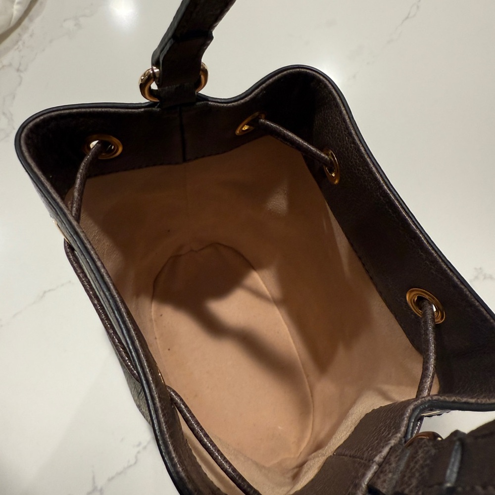 Authentic Gucci GG Supreme Monogram Web Mini Ophidia Bucket Bag - Picture 7 of 8